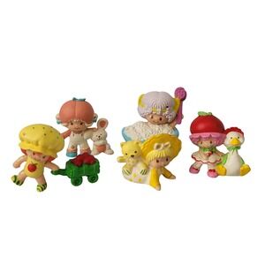 Vintage 80's Strawberry Shortcake PVC Baby Figurines Lot of 5 Kenner 1980's